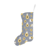 Cute hamster sunflower pattern background Christmas Stocking