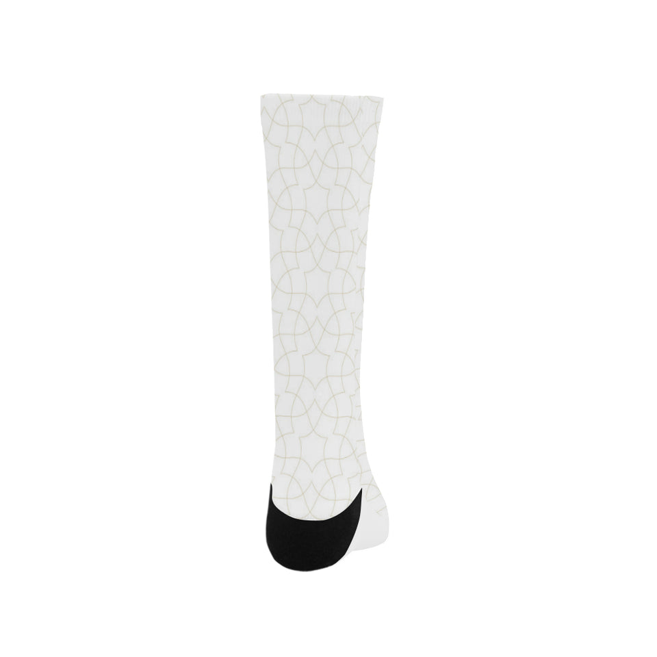 arabic white pattern Crew Socks