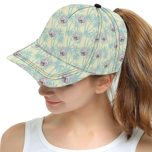 French bulldog hawaii blackground All Over Print Snapback Cap