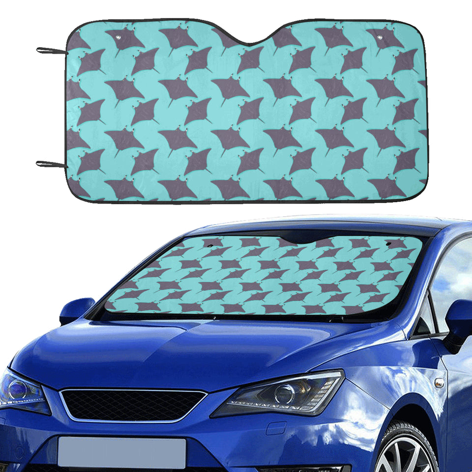 Stingray Pattern Print Design 02 Car Sun Shade