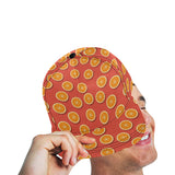 Oranges pattern red background All Over Print Snapback Cap