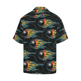 Bowling balls flame pattern Men's All Over Print Hawaiian Shirt