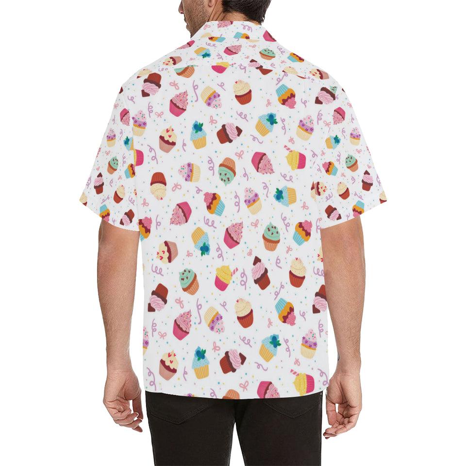 Cake cupcake design pattern Men's All Over Print Hawaiian Shirt