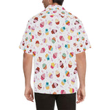 Cake cupcake design pattern Men's All Over Print Hawaiian Shirt