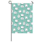 Cute sheep green background House Flag Garden Flag