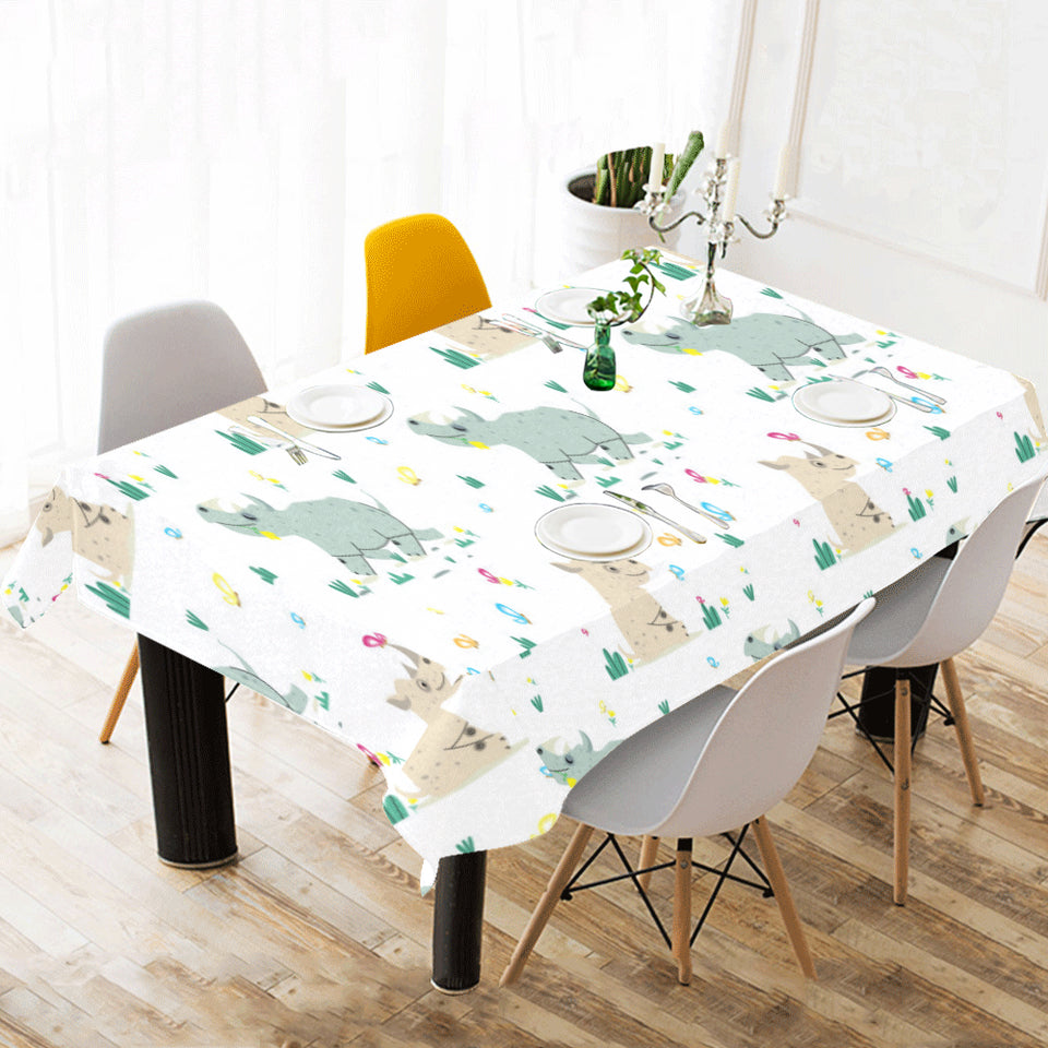 Cute Rhino pattern Tablecloth