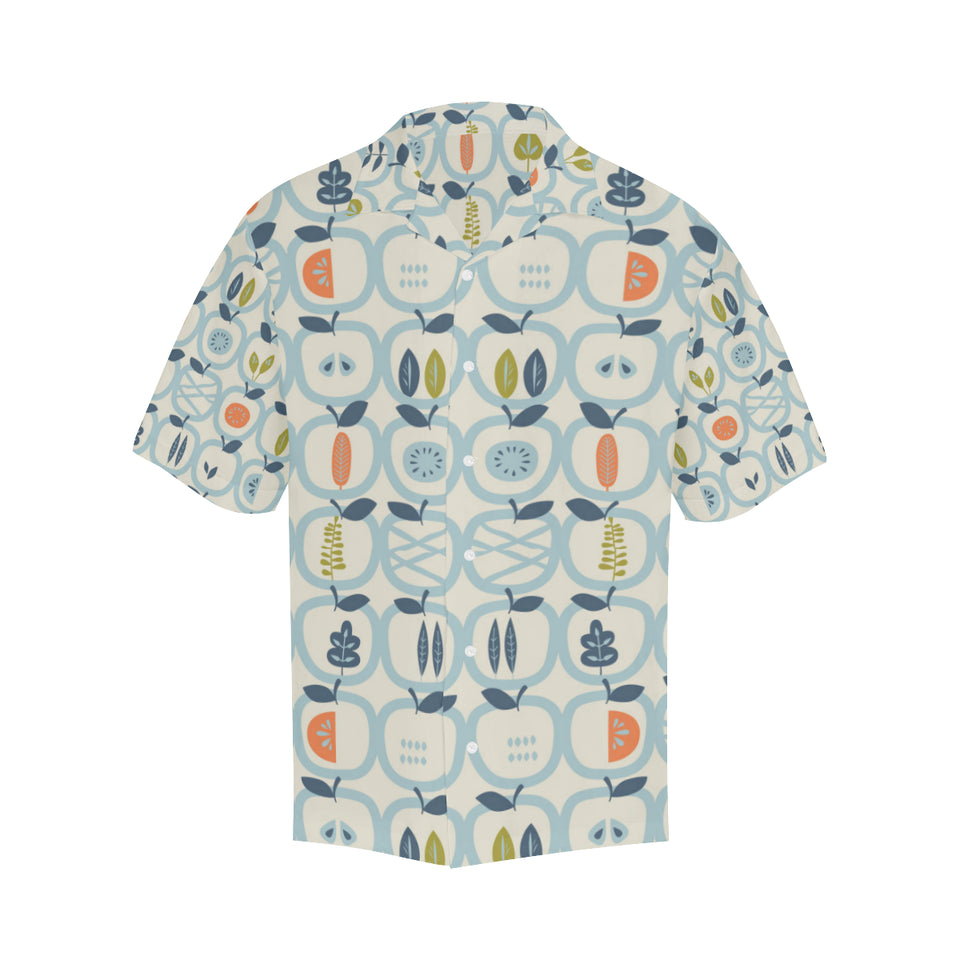 apples leaves pattern Men's All Over Print Hawaiian Shirt