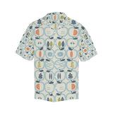 apples leaves pattern Men's All Over Print Hawaiian Shirt