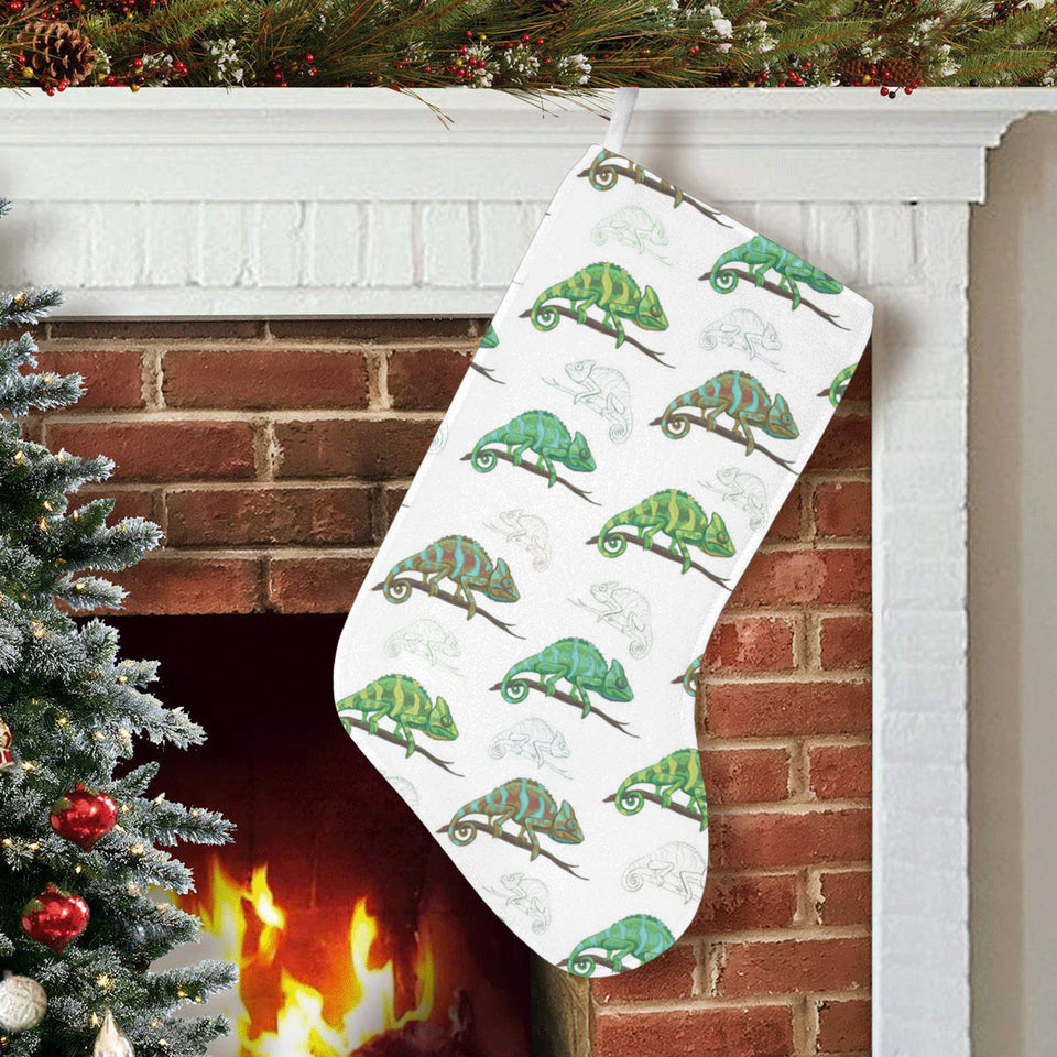 Chameleon lizard pattern Christmas Stocking