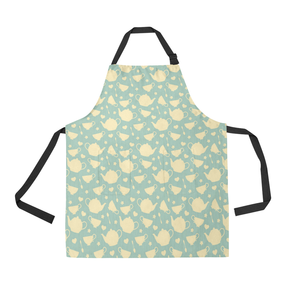 Tea pots Pattern Print Design 02 All Over Print Adjustable Apron