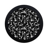 Crow illustration pattern Elegant Black Wall Clock