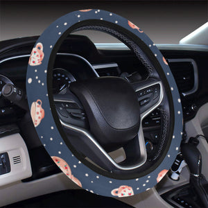 Tea pots Pattern Print Design 04 Car Steering Wheel Cover