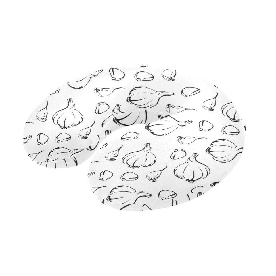 Garlic pattern black white U-Shaped Travel Neck Pillow