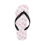 Watercolor pink heart pattern Unisex Flip Flops