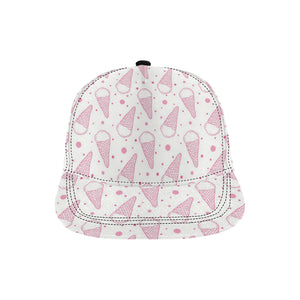 Hand drawn ice cream pattern All Over Print Snapback Cap