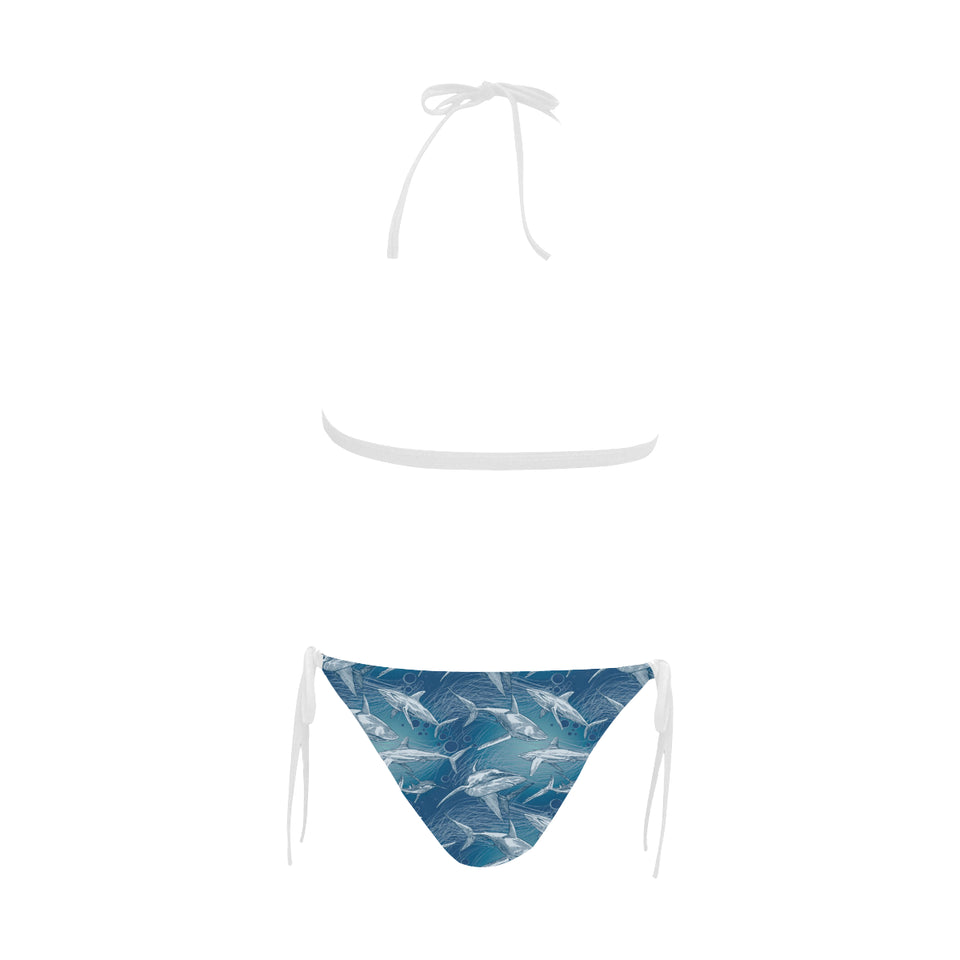 Shark hand drawn Sexy Bikinis Two-Piece Swimsuits