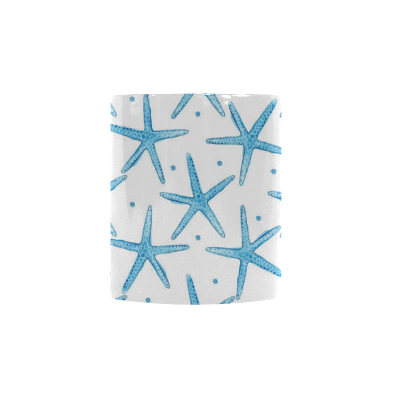 Watercolor starfish pattern Morphing Mug Heat Changing Mug