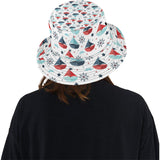 Cute color paper sailboat pattern Unisex Bucket Hat