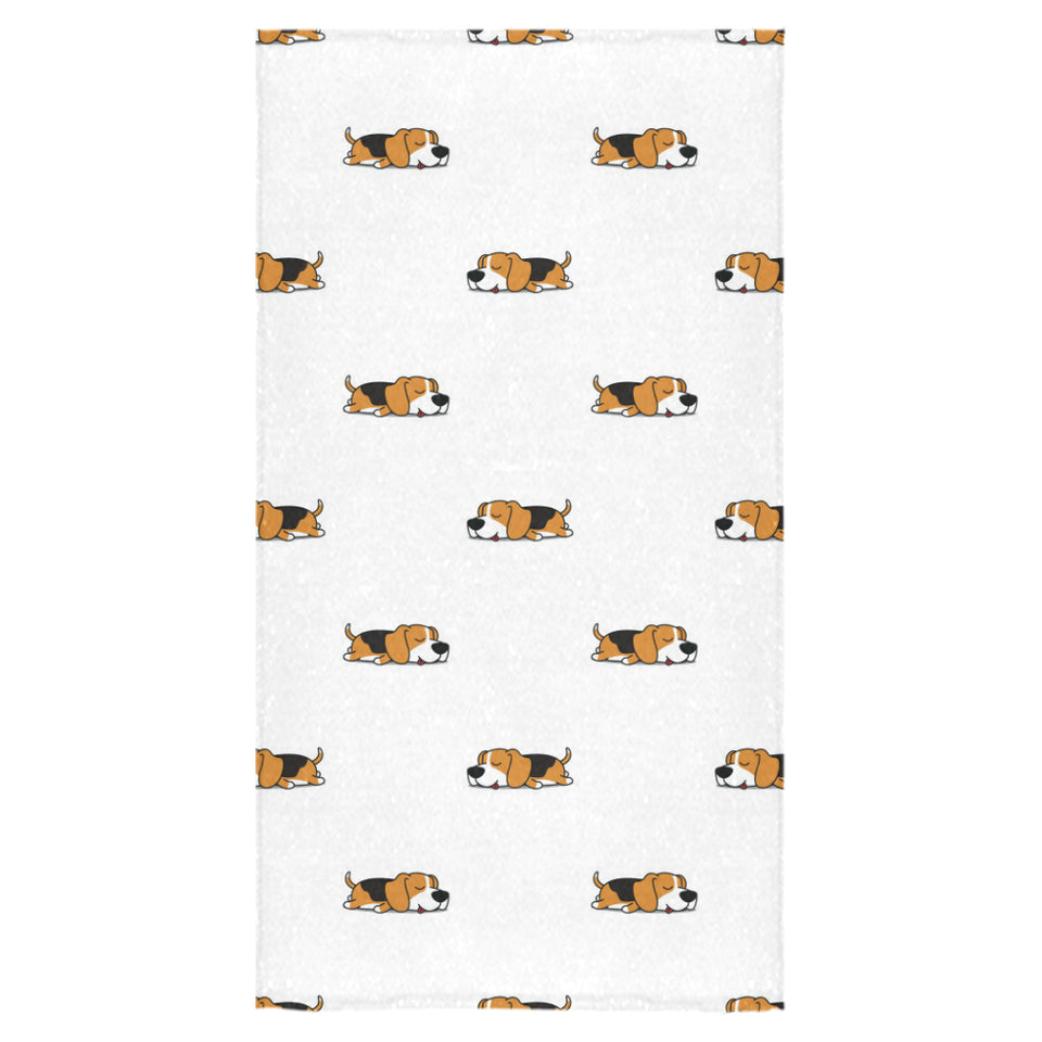 Cute beagle dog sleeping pattern Bath Towel