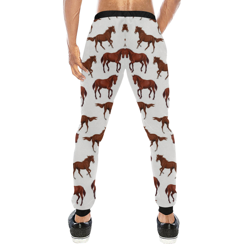 Horses running pattern background Unisex Casual Sweatpants