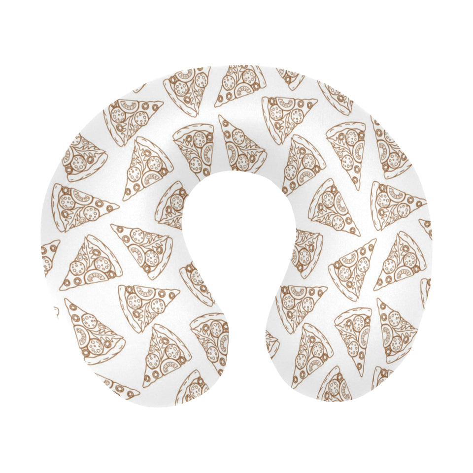 Hand drawn pizza pattern U-Shaped Travel Neck Pillow