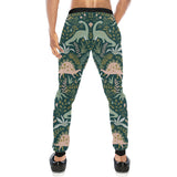 dinosaurs tropical leaves flower pattern Unisex Casual Sweatpants