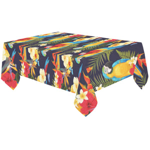 Colorful parrot flower pattern Tablecloth