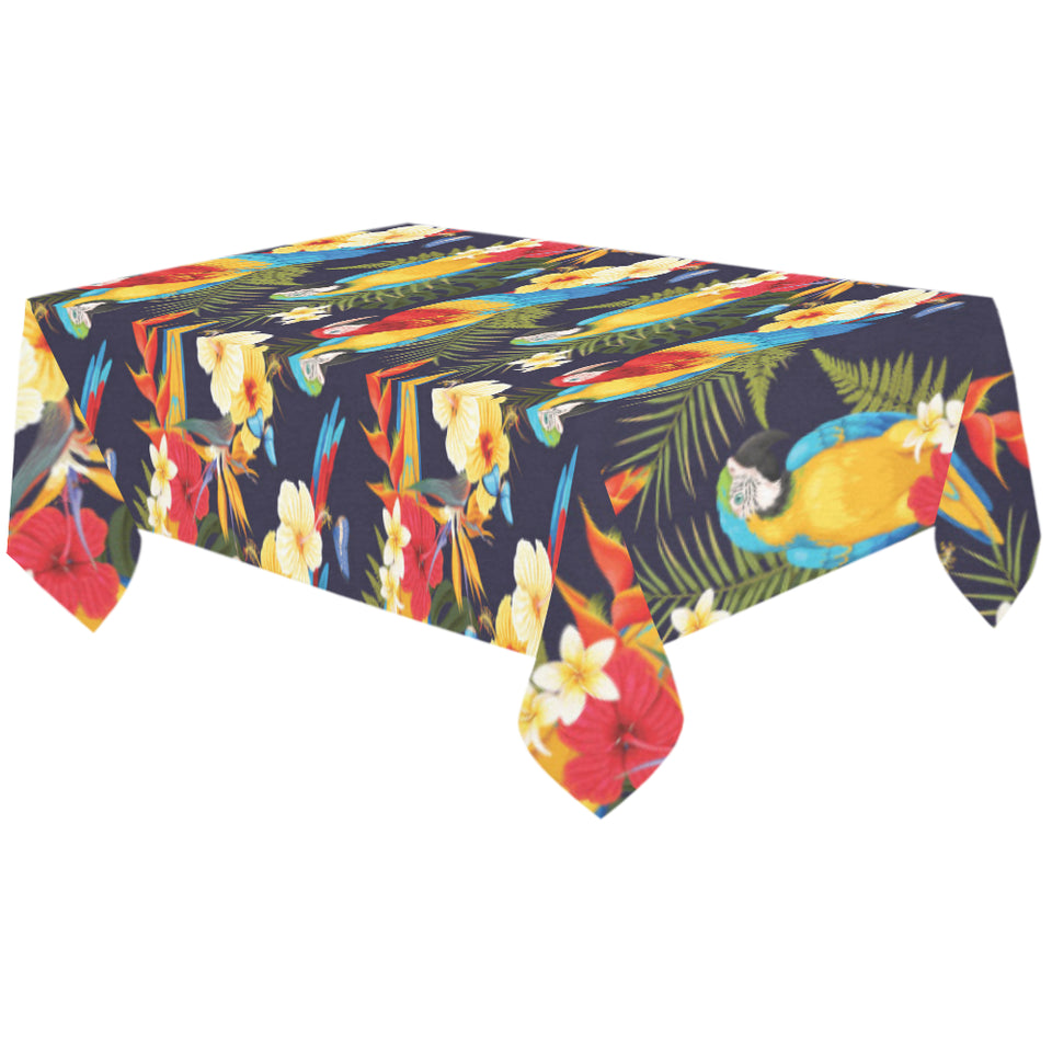Colorful parrot flower pattern Tablecloth