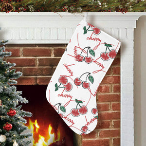 Hand drawn cherry pattern Christmas Stocking