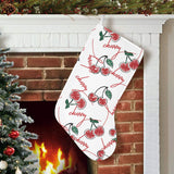 Hand drawn cherry pattern Christmas Stocking