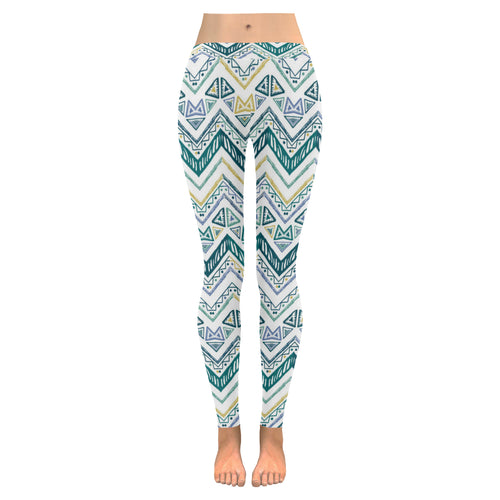 zigzag chevron paint design pattern Women's Legging Fulfilled In US