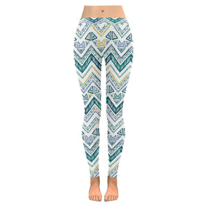zigzag chevron paint design pattern Women's Legging Fulfilled In US