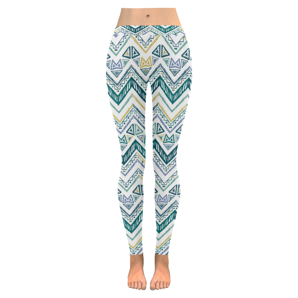 zigzag chevron paint design pattern Women's Legging Fulfilled In US