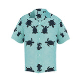 Sea turtle with blue ocean backgroud Men's All Over Print Hawaiian Shirt