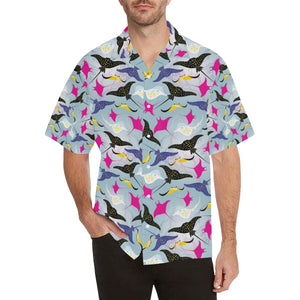 Stingray Pattern Print Design 01 Men's All Over Print Hawaiian Shirt (Model T58)
