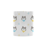 Cute Siberian Husky pattern Morphing Mug Heat Changing Mug
