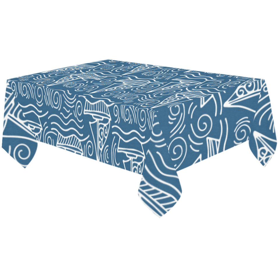 Hand drawn sailboat pattern Tablecloth