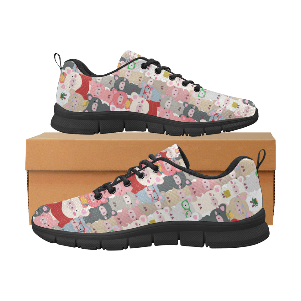Pig Pattern Print Design 02 Men's Breathable Sneakers ( Model 055)