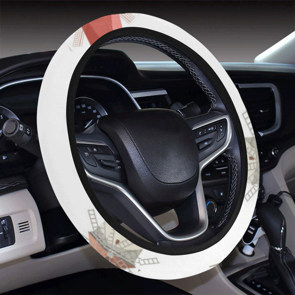 windmill design pattern Car Steering Wheel Cover