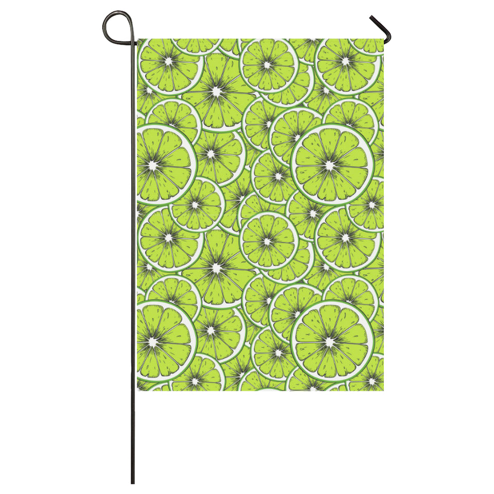 Slices of Lime design pattern House Flag Garden Flag