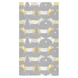 Cute dachshund dog pattern Bath Towel