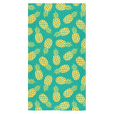 Pineapples pattern green background Bath Towel