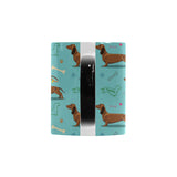 Dachshund decorative background Morphing Mug Heat Changing Mug