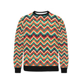 zigzag  chevron colorful pattern Men's Crew Neck Sweatshirt