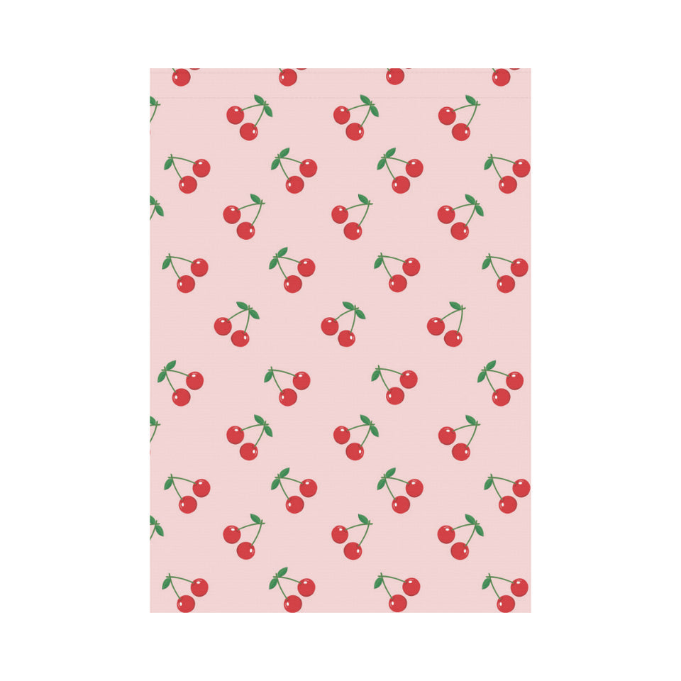 cherry pattern pink background House Flag Garden Flag