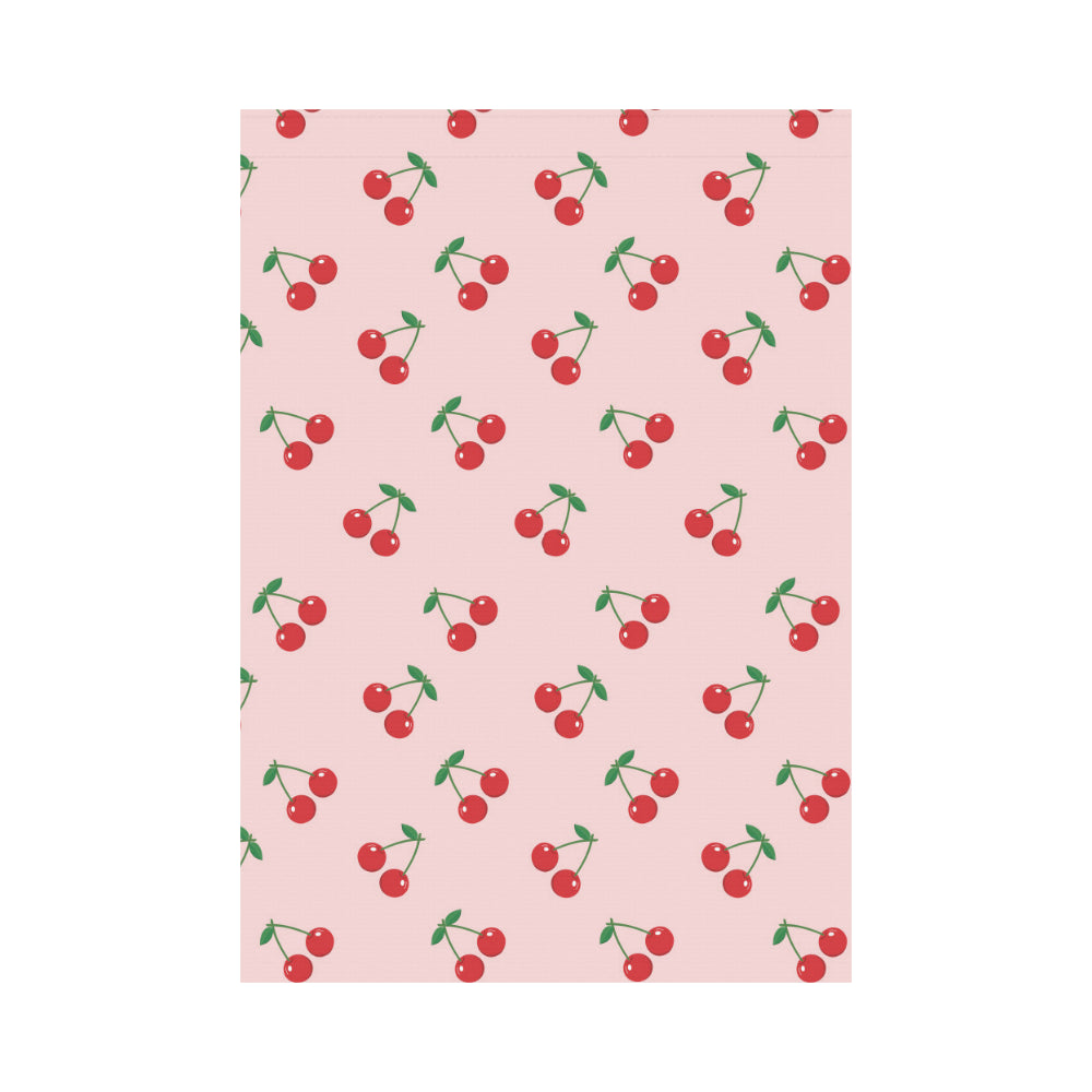 cherry pattern pink background House Flag Garden Flag