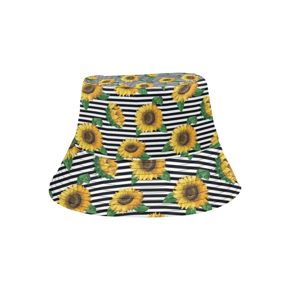 sunflowers ribbon background Unisex Bucket Hat