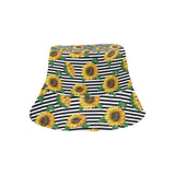 sunflowers ribbon background Unisex Bucket Hat