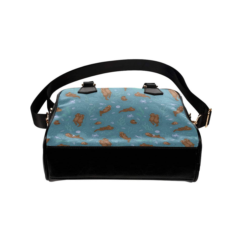 Sea otters pattern Shoulder Handbag