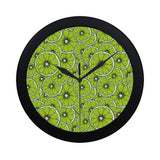 Slices of Lime design pattern Elegant Black Wall Clock